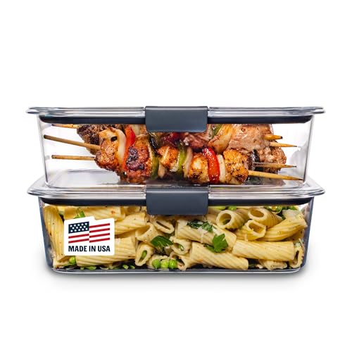 2 Pack Rubbermaid Brilliance 9.6 Cup Food Containers