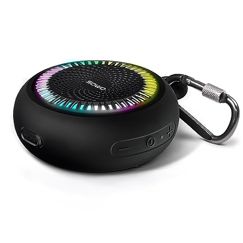 Waterproof Bluetooth Shower Speaker with Clip and Lights