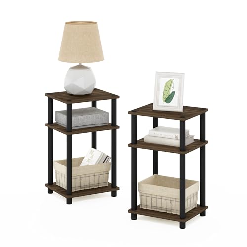 2 Pack 3-Tier Turn-N-Tube Nightstand Set