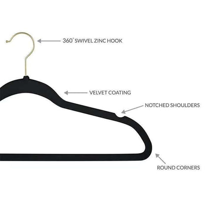 36 Pack Non-Slip Velvet Coat Hangers