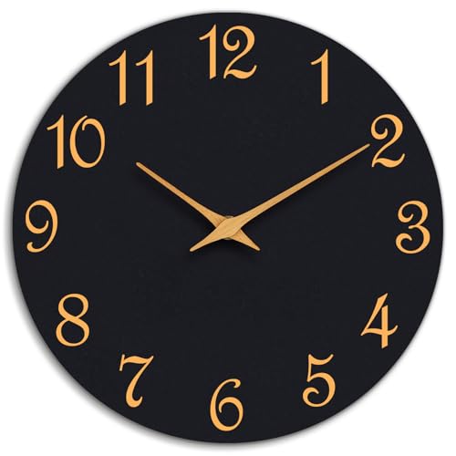 14 Inch Silent Modern Wall Clock Battery Operated