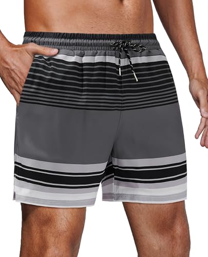 Quick Dry Stretch Swim Trunks with Mesh Liner