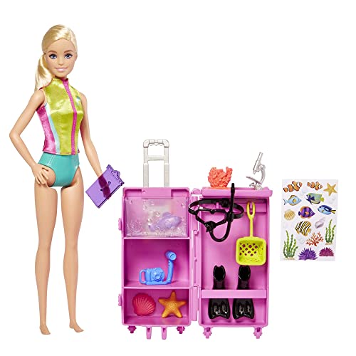 Barbie Marine Biologist Doll Mobile Lab Playset Accessories
