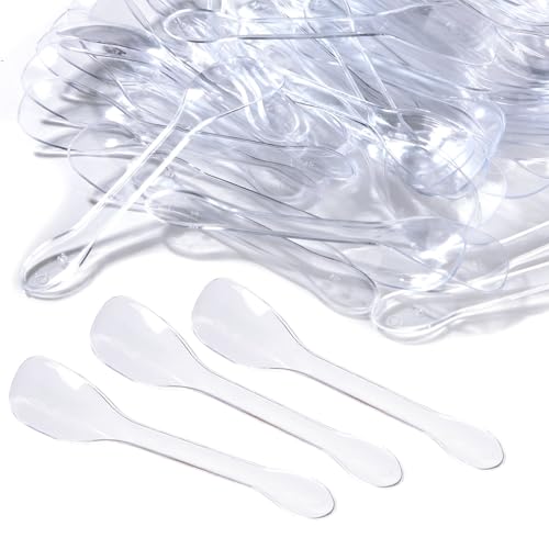 400 Count Plastic Mini Dessert Tasting Spoons