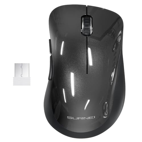 Wireless Silent Mouse, 2.4GHz 1200DPI Ergonomic Optical