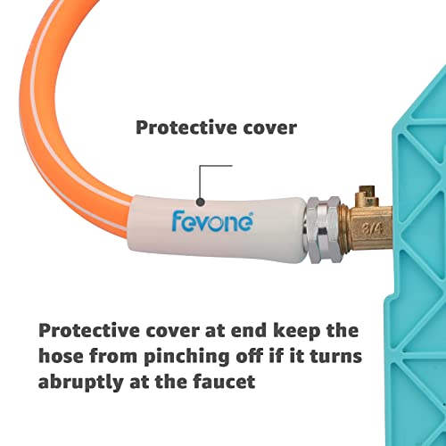 Fevone Garden Hose 3 ft x 5/8", Hose Reel Leader Hose, Lead In Water Hose, Fits Hoses/Pipes of All Replacement/Replaceable Parts, Solid Aluminum Fittings - Zero Leak