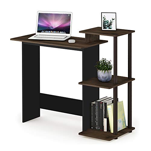 Furinno Laptop Computer Desk with Square Shelves