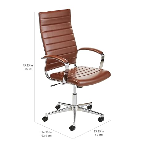 High-Back Swivel Desk Chair with Lumbar Support
