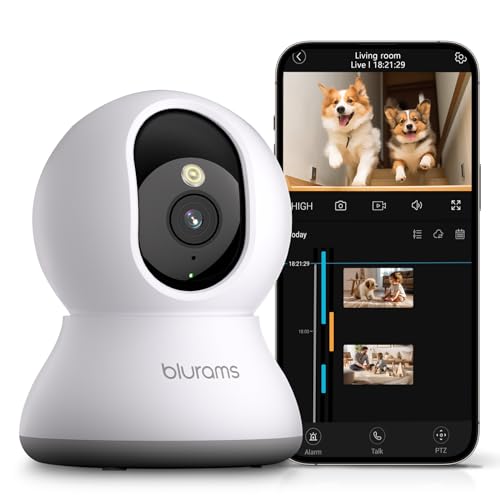 blurams 2K Pet Camera, 360° PTZ Indoor Security Camera