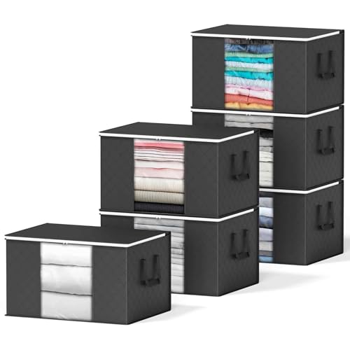 6 Pack Extra Large Clothing Storage Bags 90L