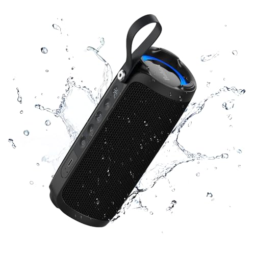 Waterproof Bluetooth Speaker with Punchy Bass and RGB