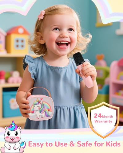 Portable Karaoke Machine with 2 Microphones