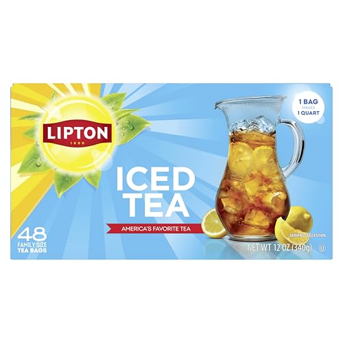 48 Count Lipton Unsweetened Family Size Iced Tea Bags