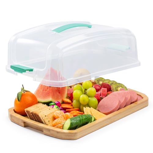 Portable Charcuterie Board with Lid and Serving Tray