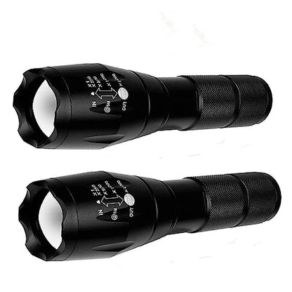 3000 Lumens Tactical Flashlight 2-Pack Waterproof