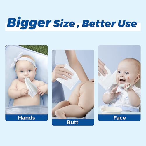 384 Count Hypoallergenic Baby Wipes for Sensitive Skin