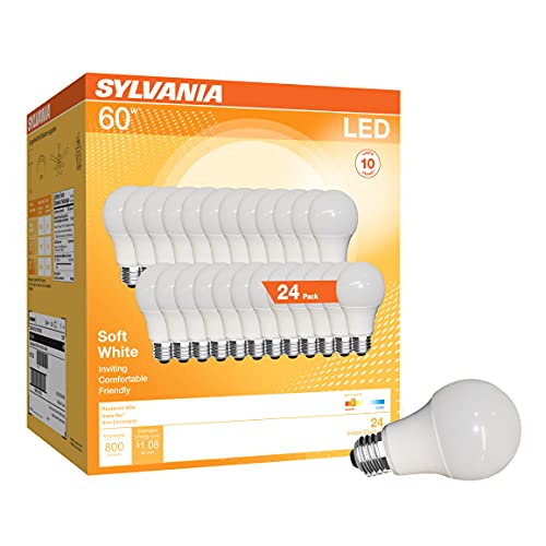 24 Pack LED A19 Light Bulbs 60W Equivalent