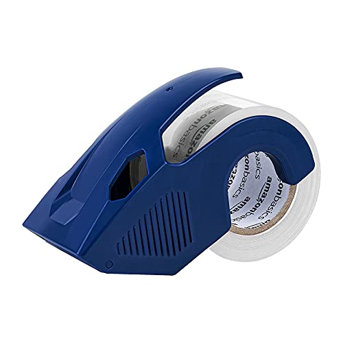 Amazon Basics Heavy Duty Packaging Tape with Dispenser for Shipping, Clear, Packing and Moving Supplies, 1.88" x 22.2 yds, 4.6 x 2.2 x 2.6 inches, 6 Count (Pack of 1) with Dispensers