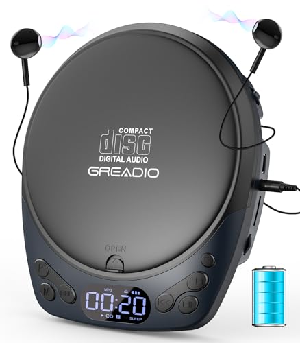 Rechargeable Portable CD Player with Headphones
