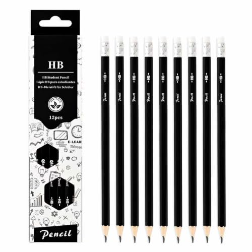 12 Count Pre-Sharpened HB Wood-Cased Pencils
