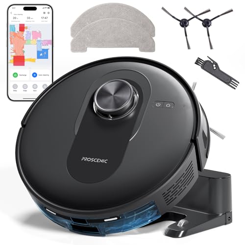Robot Vacuum Mop, 6000Pa Lidar Navigation, WiFi Alexa
