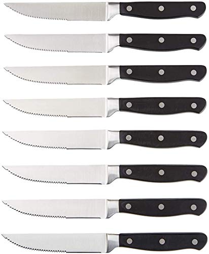 8-Piece Serrated Full Tang Steak Knife Set
