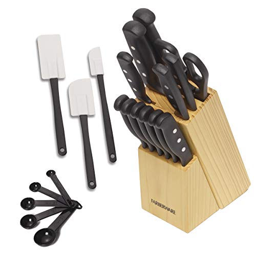22 Piece Farberware Knife Block and Kitchen Tool Set