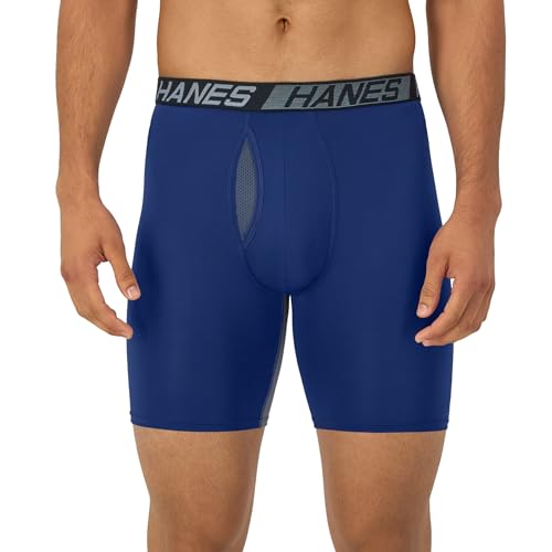 Hanes Men's Moisture-Wicking Boxer Briefs Multi-Pack