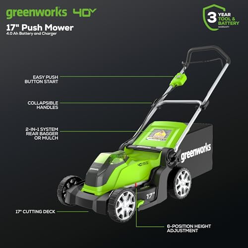 40V Cordless Lawn Mower by Greenworks