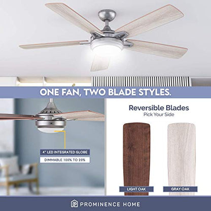 Prominence Home 52" Smart Ceiling Fan with Light