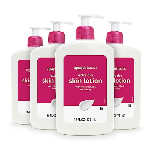 4 Pack Amazon Basics Extra-Dry Skin Body Lotion 16oz