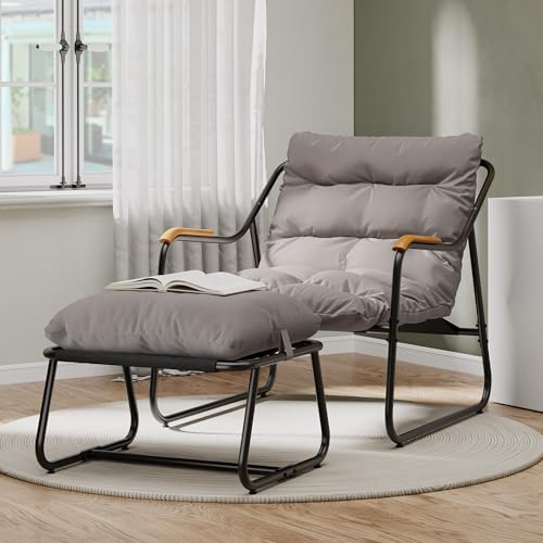 Oversized Papasan Lounge Chair with Ottoman