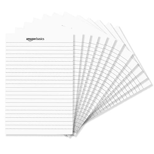 72 Count Amazon Basics Narrow Ruled Writing Pads