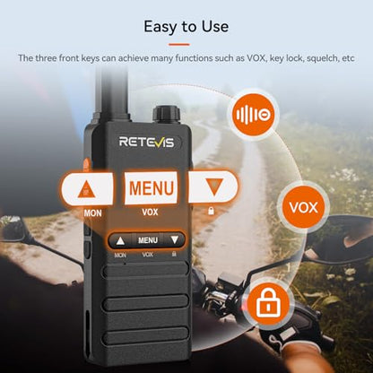 Retevis Mini Rechargeable Walkie Talkies 2 Pack