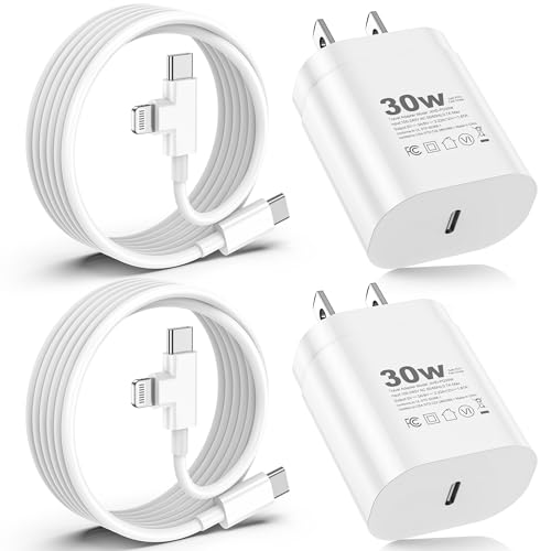 2 Pack 30W USB C Fast Charger with Cables