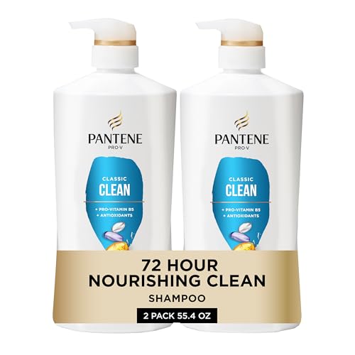 2 Pack Pantene Classic Clean Shampoo with Rescue Shot