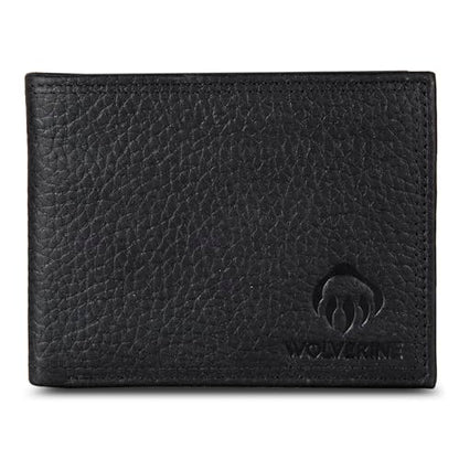 WOLVERINE Men's RFID Blocking Rugged Bifold & Passcase Wallets (Avail in Cotton Canvas Or Leather), Marquette-Black, One Size