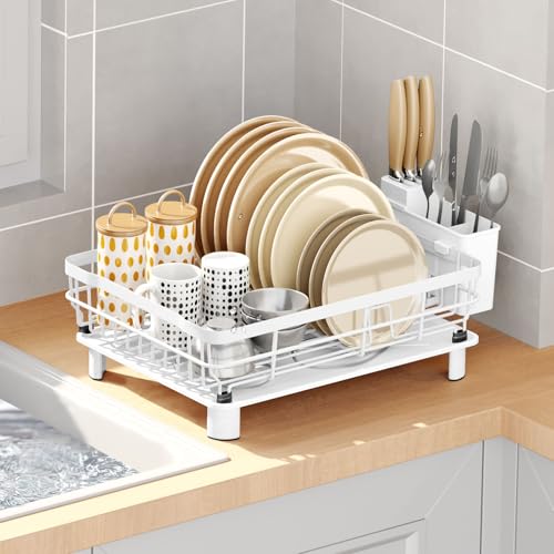 Dish Drying Rack with Drainboard for Countertops