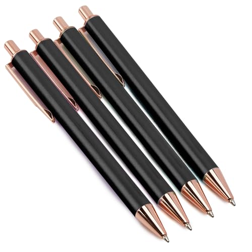 4 Pack Luxury Metal Retractable Ballpoint Pens