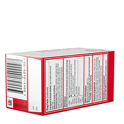 Tylenol Extra Strength Pain Relief Coated Tablets for Adults, 500mg Acetaminophen Pain Reliever and Fever Reducer per Tablet for Minor Aches, Pains, and Headaches, 100 ct