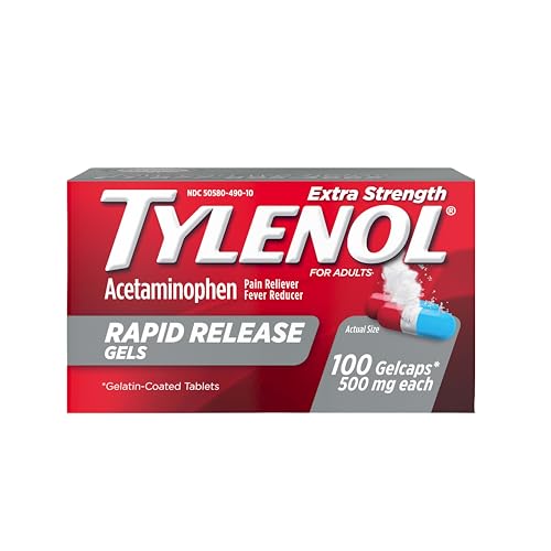 100 Count Tylenol Extra Strength Rapid Release Gelcaps