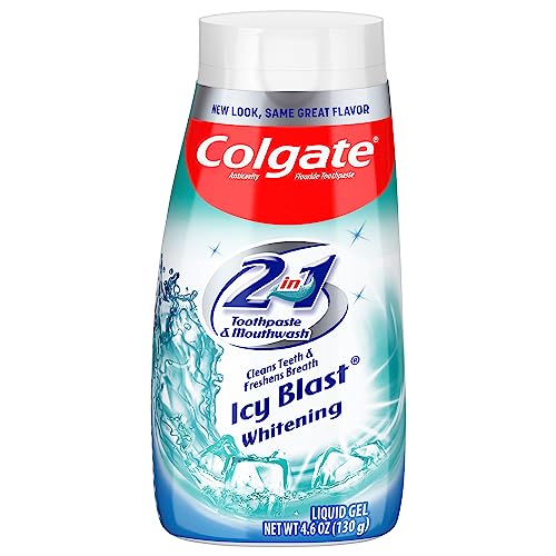 Colgate 2-in-1 Whitening Toothpaste Gel Mouthwash 4.6oz
