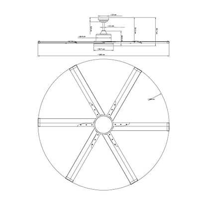 Ceiling Fans with Lights 65" Ceiling Fan with Remote Large Ceiling Fan for Shop Garage Porch Indoor Outdoor, DC Motor Reverse Airflow Fan Living Room, LED Light with Fan, DOE Tested, Brushed Nickel