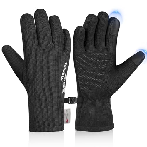 ATERCEL Waterproof Thinsulate Winter Touchscreen Ski Gloves