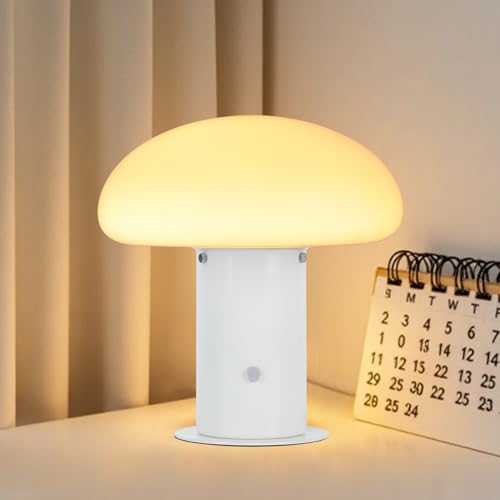 Mushroom Touch Lamp, 3-Way Dimmable Nightstand Light