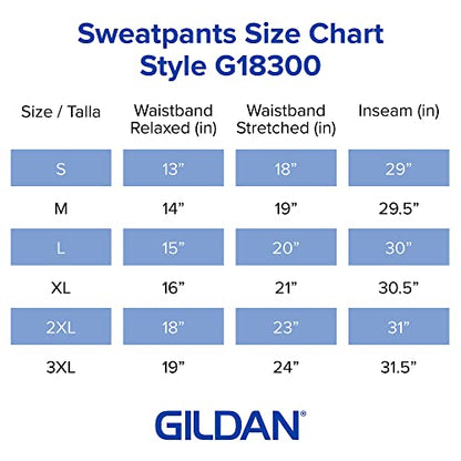 Gildan Adult Fleece Open Bottom Sweatpants with Pockets, Style G18300, Navy, Large US