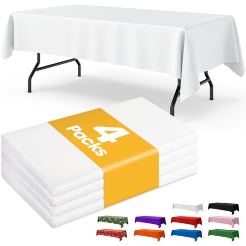 4 Pack Rectangle Disposable Tablecloths 54" x 108"