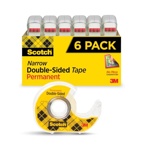 6 Pack Scotch Double Sided Tape with Dispensers