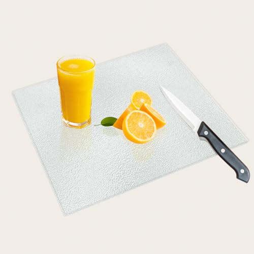 12x8 Inch Tempered Glass Cutting Board, Non-Slip