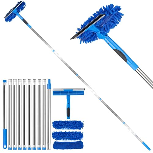 Adoric Long Handle Window Squeegee Cleaning Kit